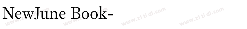 NewJune Book字体转换 NewJune Book字体转换